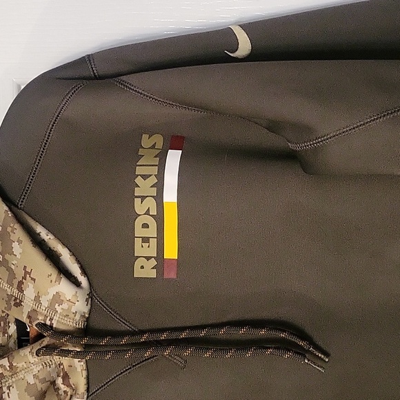 NFL Onfield Apparel Hoodie - Nike Dri-Fit - GUC - Camo & Green - K - Picture 2 of 9